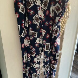 Navy Playing Cards and Poker Chips Pants XXL